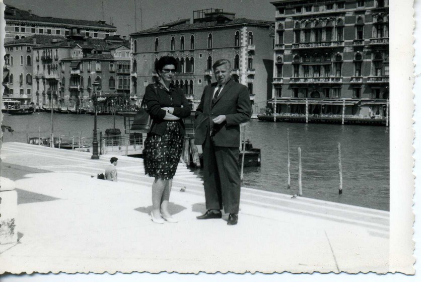 Бранко са супругом Цицом, Венеција 1964. (Aрхив САНУ)